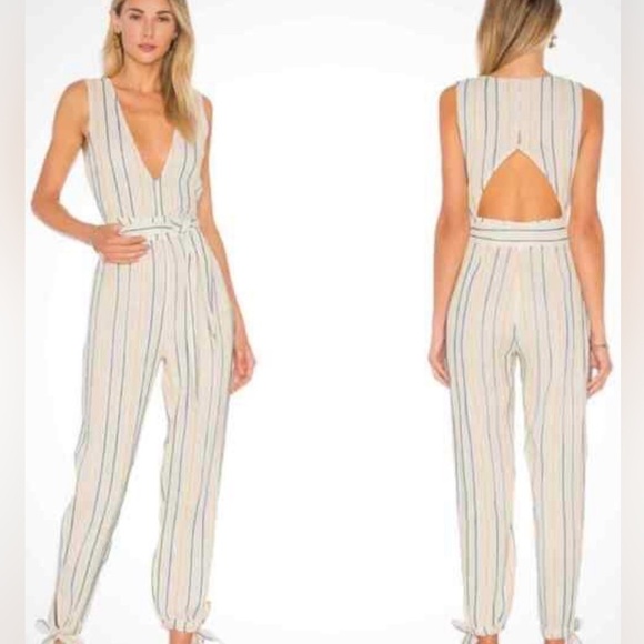 Tularosa striped jumpsuit with back cuttout. Size S